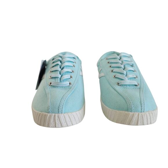 Tretorn Women's Size 9 Light Blue Nylite Plus Lace Up Low Top Canvas Sneakers - Picture 5 of 7